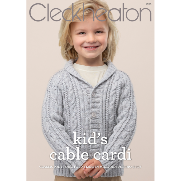 Pattern - Children 2-10years - Knit 8ply - Kid's cable cardi