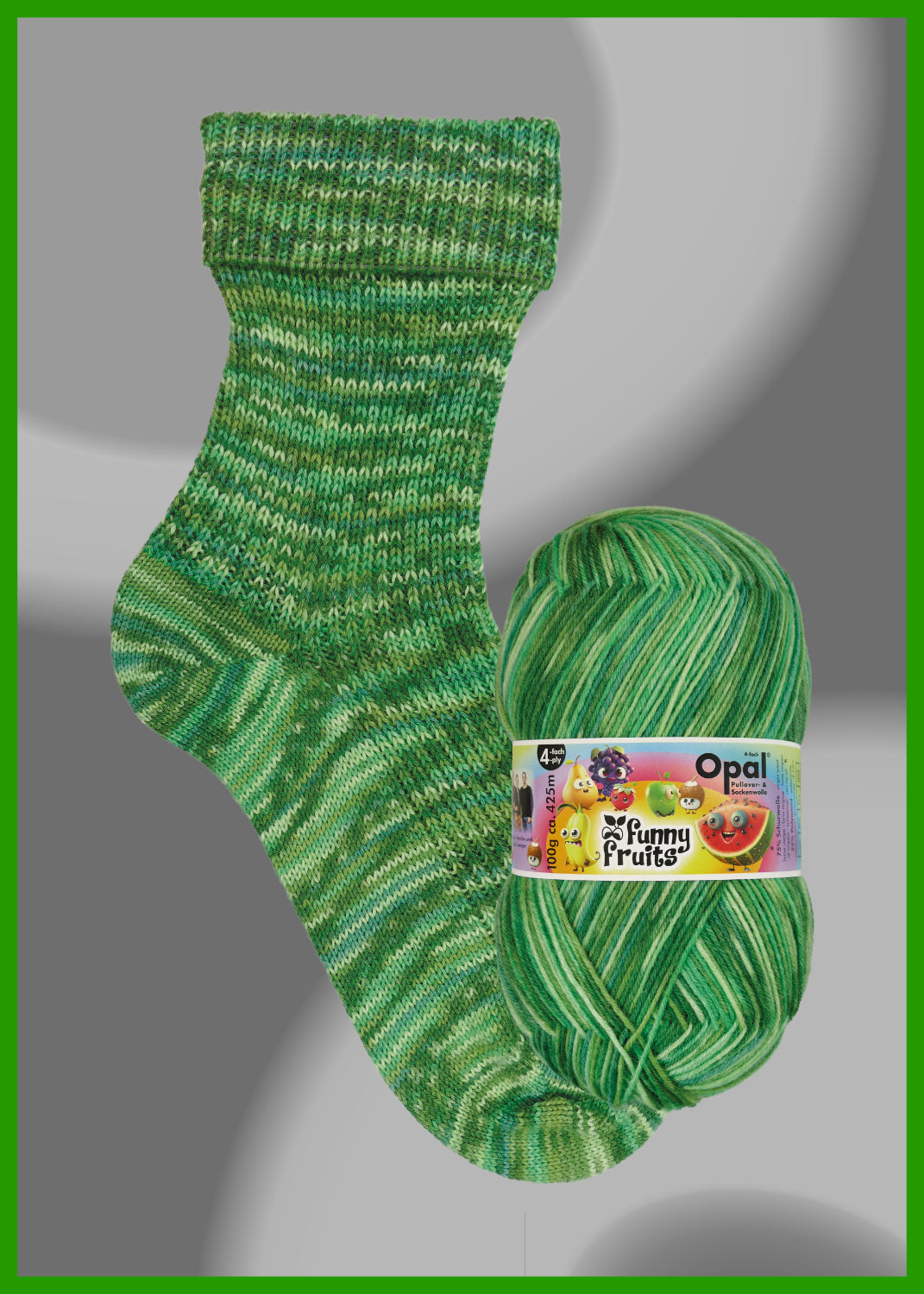 Opal - 4 ply - Socks Funny Fruits