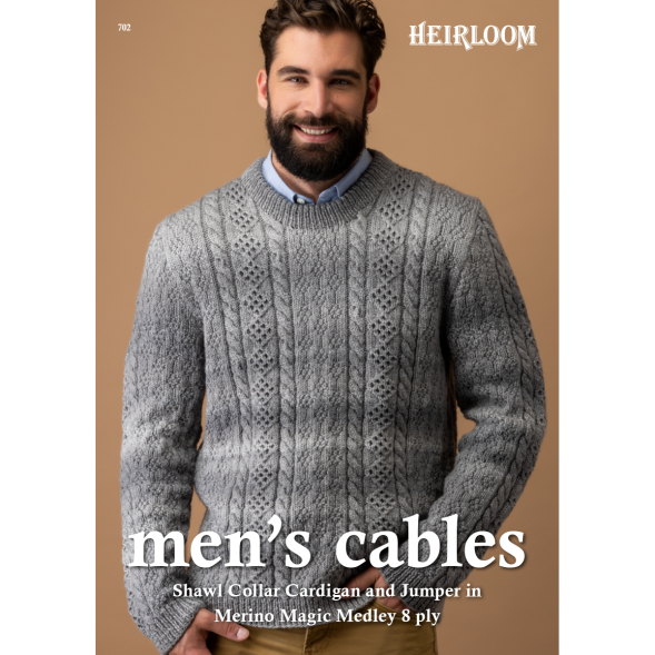 Pattern - Men - Knit 8ply - Men's Cables