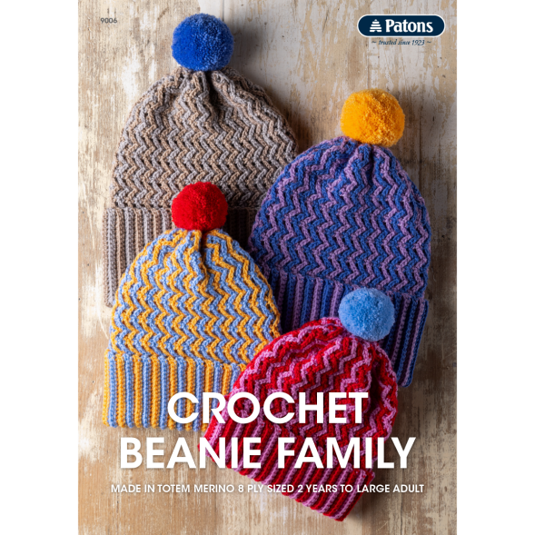 Pattern - Crochet 8 ply - Beanie Family