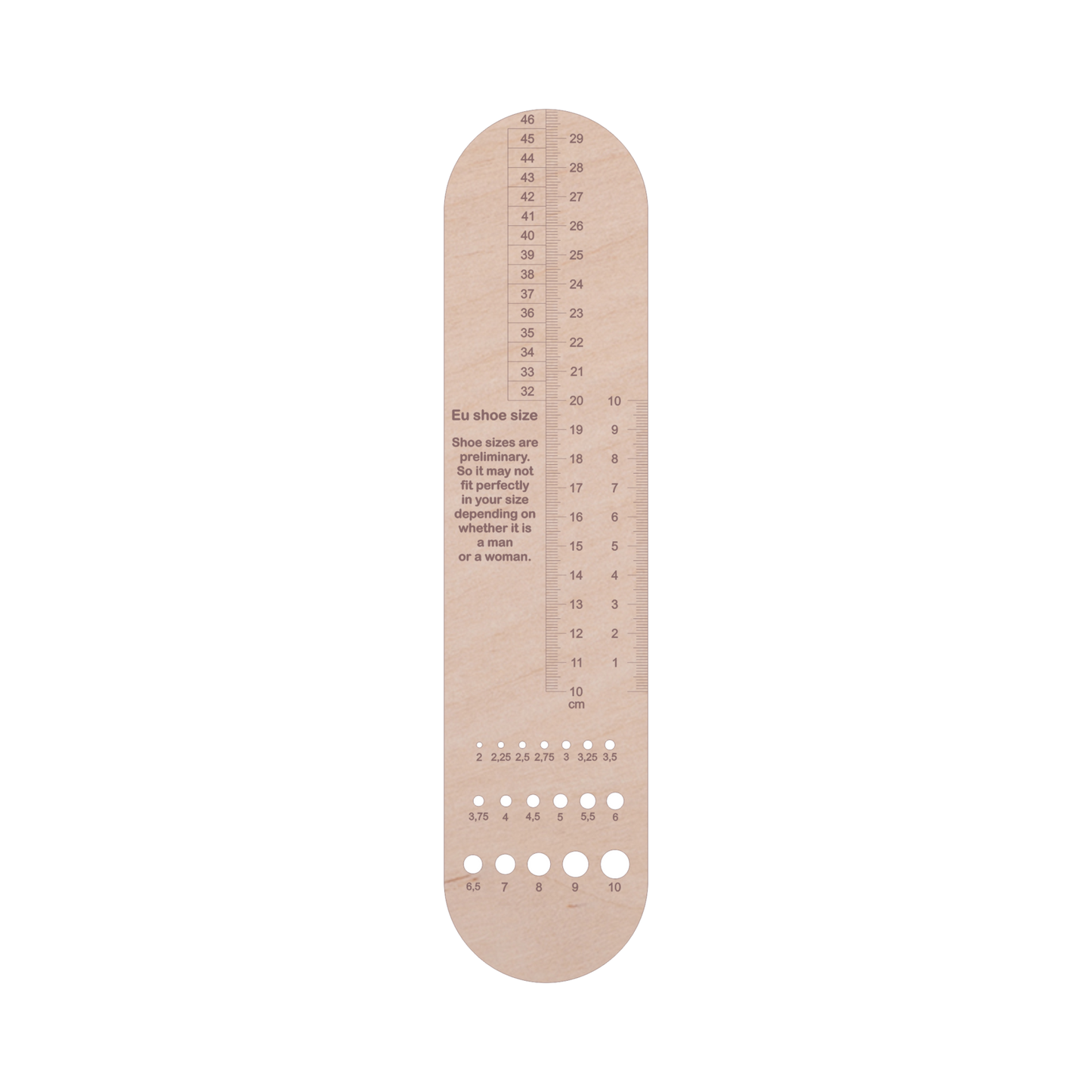 Sock Knitting Ruler