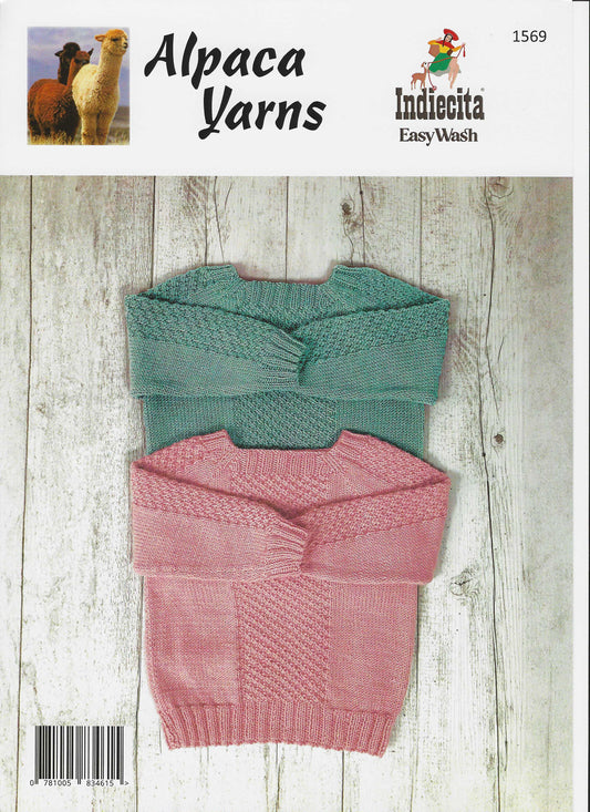 Kids - knit Pattern - 8 ply - Oversized Texture Sweater 1569