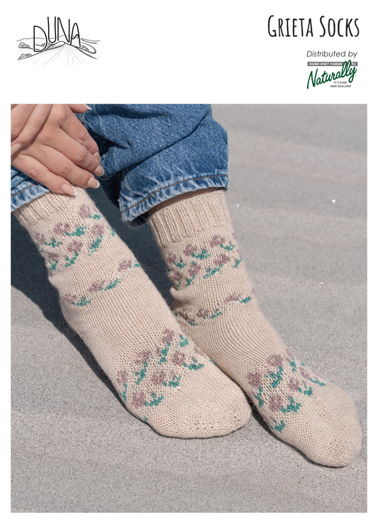 Pattern - Accessories - Knit 4ply - Duna Grieta Socks
