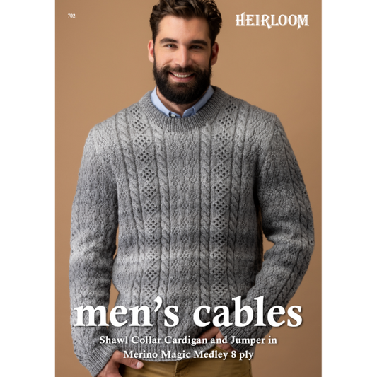 Pattern - Men - Knit 8ply - Men's Cables