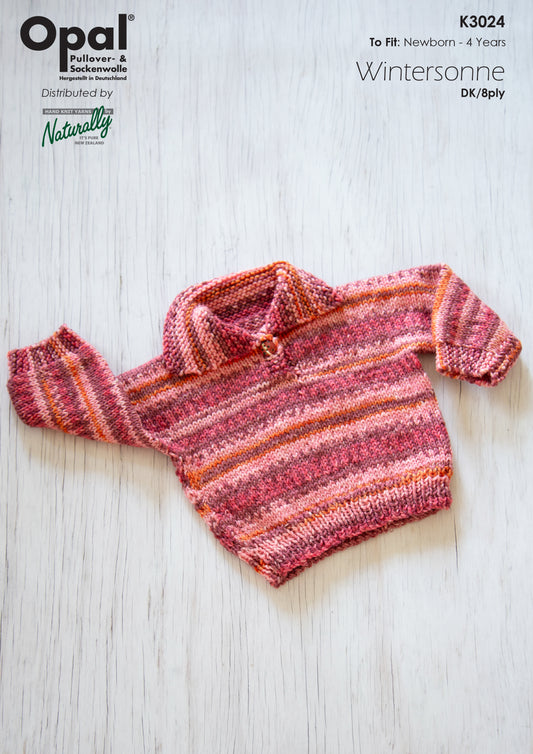 Kids - knit Pattern - 8 ply - Sweater K3024