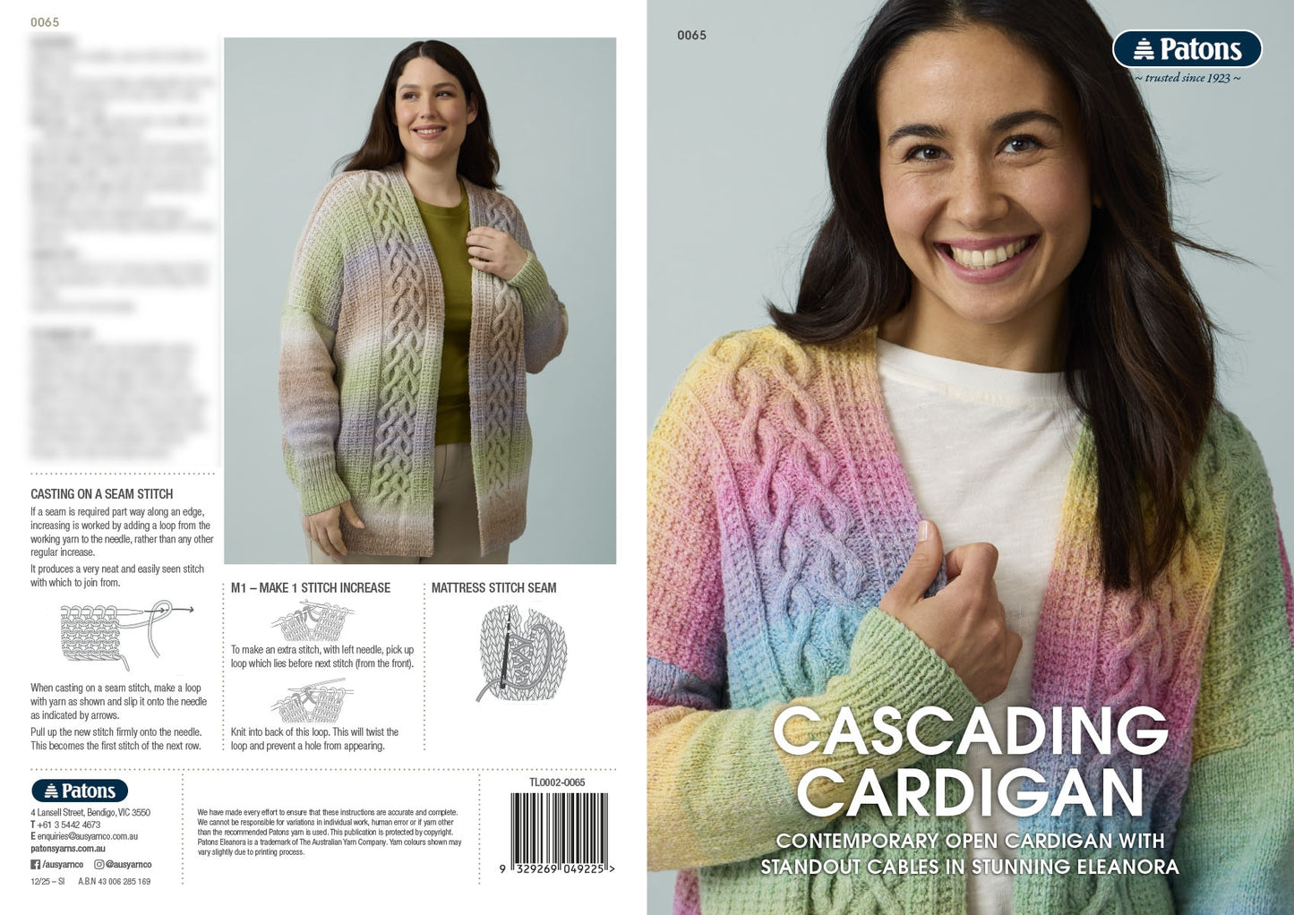 Patons - Knitting - Women  - Cascading Cardigan - 0065