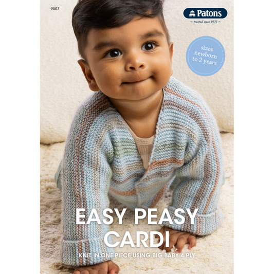 Pattern - Children 0-2years - Knit 4ply - Easy Peasy Cardi