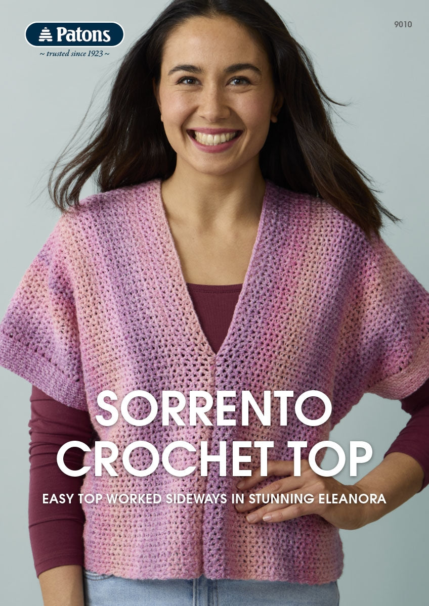 Patons - Crochet Pattern - 8 ply - Sorrento Crochet Top - 9010