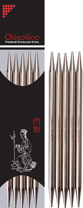 Double Pointed Needles - 6" - ChiaoGoo SS
