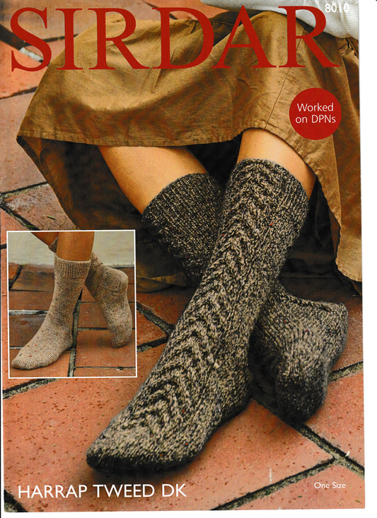 Patterns - Accessories - DK Socks - Sirdar 8010