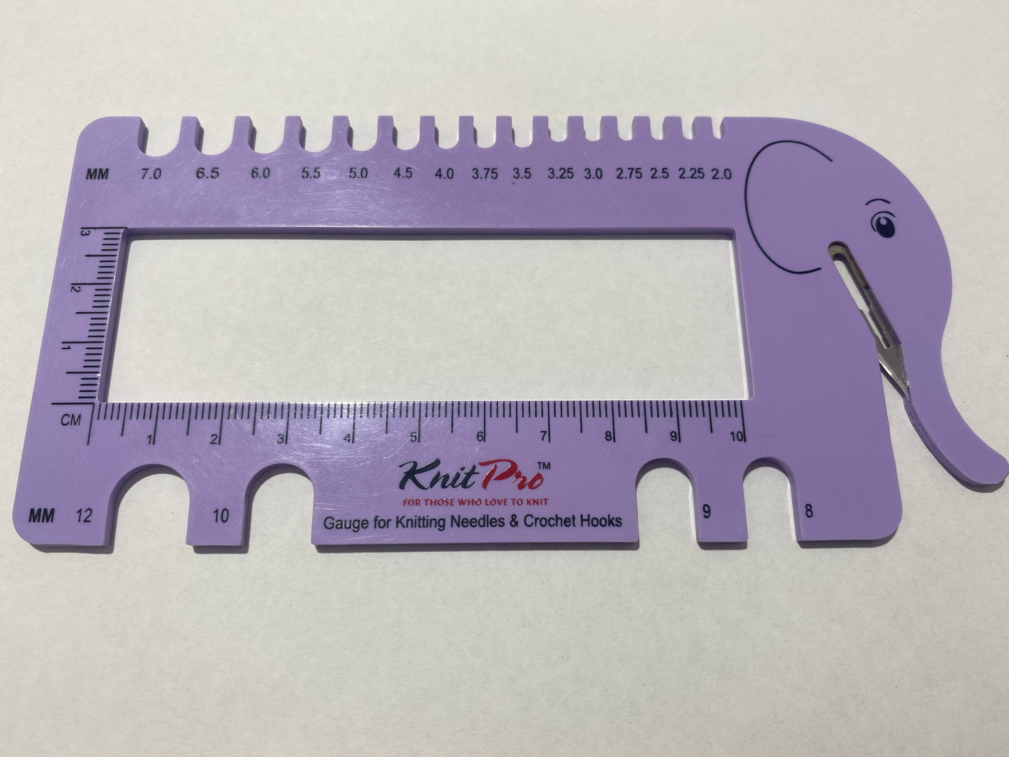 KnitPro Needle & Hook Gauge - Elephant